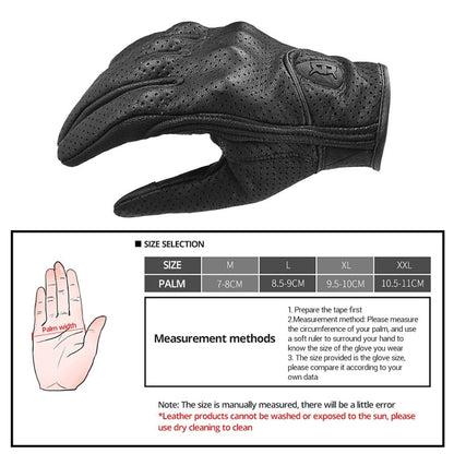 Skorter | GHOST RACING GR-ST06 Breathable Touch Screen Motorcycle Riding Leather Gloves Anti-Fall Locomotive Gloves, Size: L(Black)