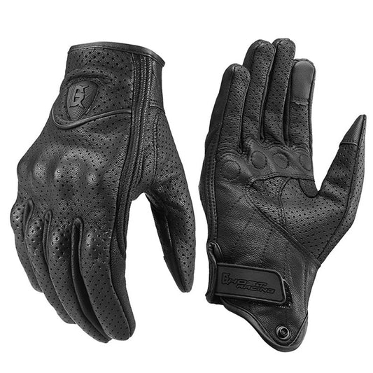 Skorter | GHOST RACING GR-ST06 Breathable Touch Screen Motorcycle Riding Leather Gloves Anti-Fall Locomotive Gloves, Size: XL(Black)