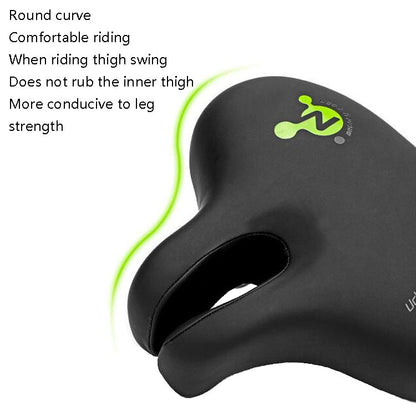 Skorter | Bike No Nasal Seat Mountain Bike Saddle Comfortable Shock Absorption Bicycle Outdoor Bicycle Accessories Saddle (Fluorescent Green)