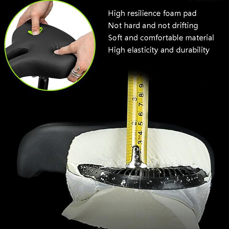 Skorter | Bike No Nasal Seat Mountain Bike Saddle Comfortable Shock Absorption Bicycle Outdoor Bicycle Accessories Saddle (Black)