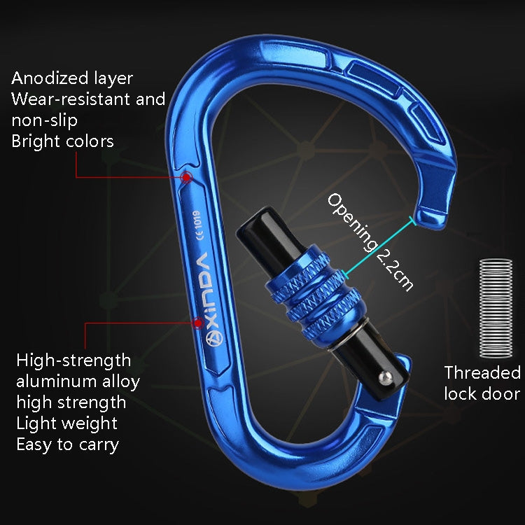 Skorter | XINDA XD-8123N Outdoor Climbing Equipment Fast Hanging Buckle Carabiner Pear Main Lock HMS Safety Buckle(Orange)