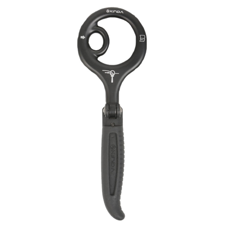 Skorter | XINDA H9735 9-Ring Descender Mountaineering Rock Climbing Equipment High-Altitude Fast Escape Landing Gear(Black)