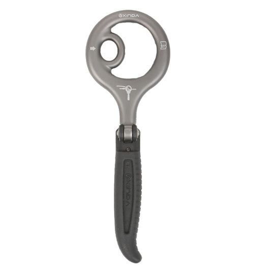 Skorter | XINDA H9735 9-Ring Descender Mountaineering Rock Climbing Equipment High-Altitude Fast Escape Landing Gear(Gray)