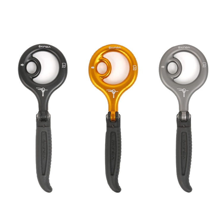 Skorter | XINDA H9735 9-Ring Descender Mountaineering Rock Climbing Equipment High-Altitude Fast Escape Landing Gear(Black)