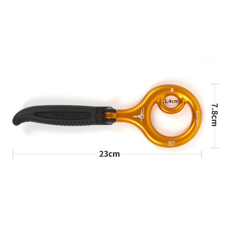 Skorter | XINDA H9735 9-Ring Descender Mountaineering Rock Climbing Equipment High-Altitude Fast Escape Landing Gear(Gray)