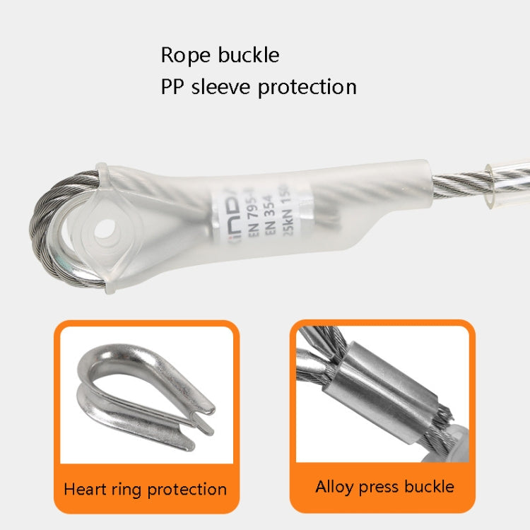 Skorter | XINDA XD-S9852 Steel Cable Anchor Point Climbing Aerial Work Rescue Steel Wire Rope, Size: 150cm
