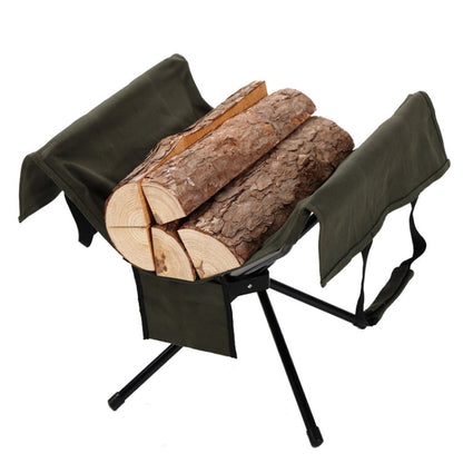 Skorter | MT-FF001 Outdoor Wild Aluminum Alloy Firewood Rack Portable Folding Firewood Storage Frame(Green)