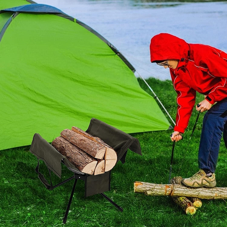Skorter | MT-FF001 Outdoor Wild Aluminum Alloy Firewood Rack Portable Folding Firewood Storage Frame(Green)