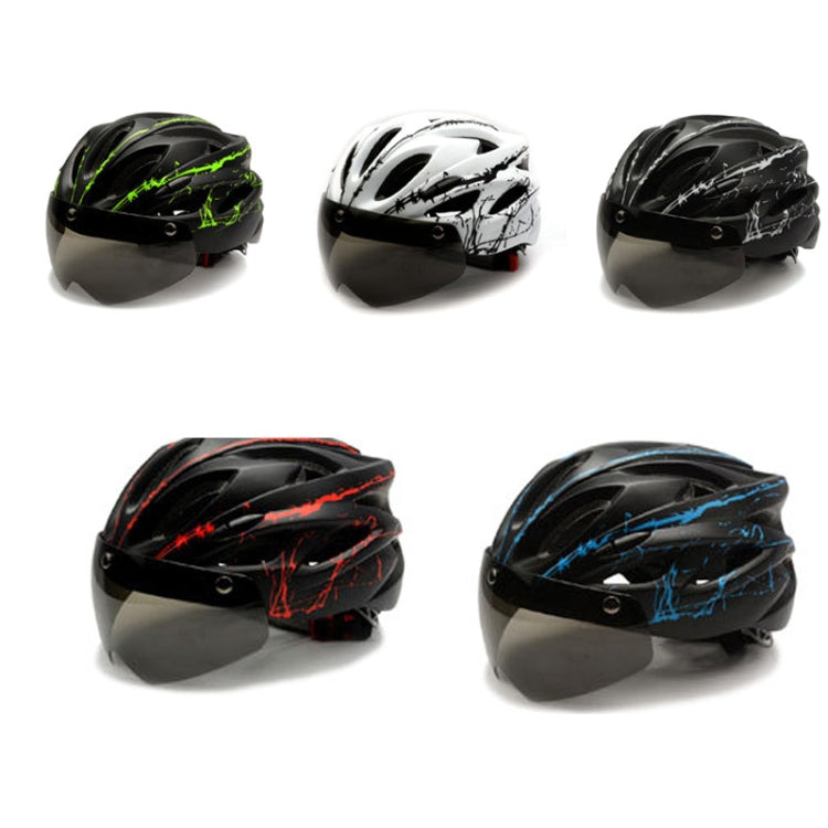 Skorter | RZ285 Bicycle Outdoor Riding Helmet With Goggles(White Black)