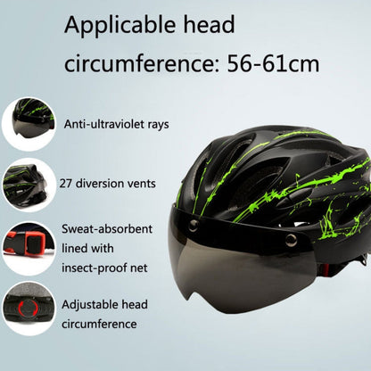 Skorter | RZ285 Bicycle Outdoor Riding Helmet With Goggles(White Black)