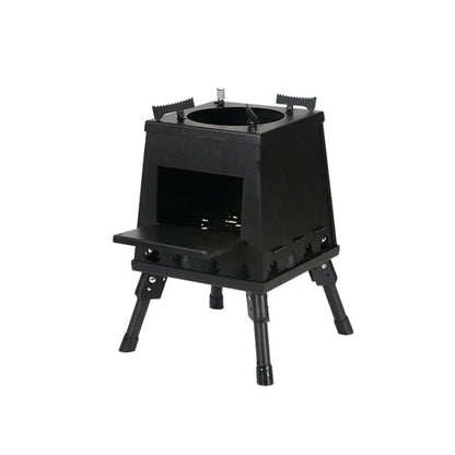 Skorter | Outdoor Camping Folding Portable Barbecue Wood Stove, Size: Small (Black)