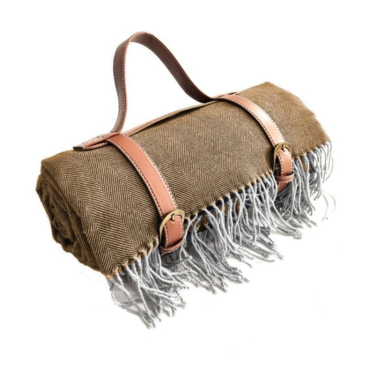 Skorter | FWP Waterproof Thick Tassel Picnic Mat, Size: 200x150cm(Coffee)
