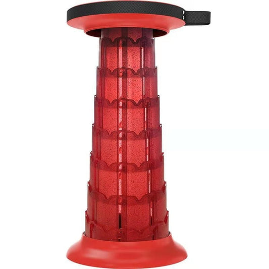 Skorter | Outdoor Portable Lotus Heightened Folding Telescopic Stool(Red)