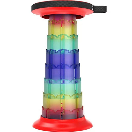 Skorter | Outdoor Portable Lotus Heightened Folding Telescopic Stool(Shining Red)