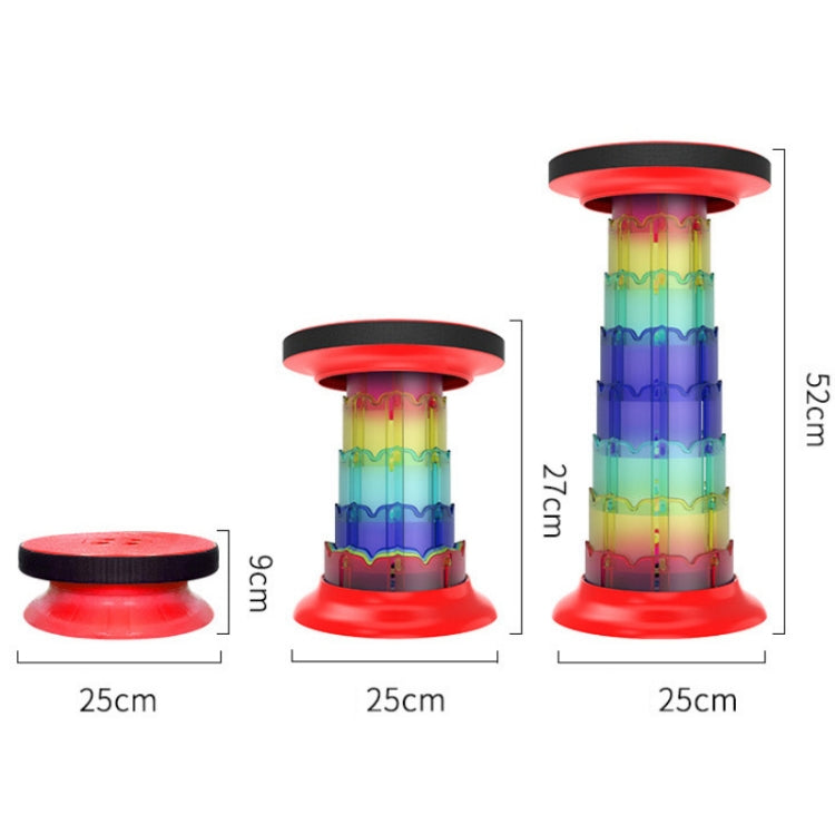 Skorter | Outdoor Portable Lotus Heightened Folding Telescopic Stool(Shining Red)