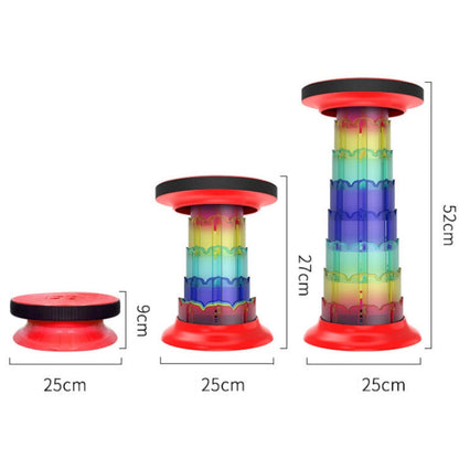 Skorter | Outdoor Portable Lotus Heightened Folding Telescopic Stool(Shining Red)