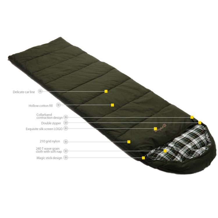 Skorter | CHANODUG FX-8309 Camping Warm Envelop Style Sleeping Bag(Green)