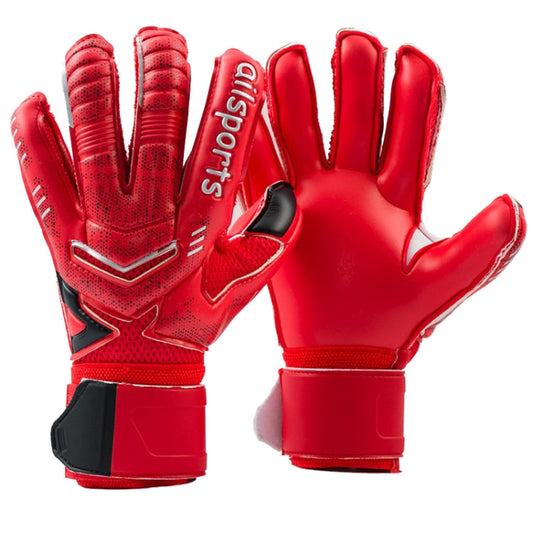 Skorter | Ailsports ST5511 1 Pair Goalkeeper Thicken Latex Fingers Protection Gloves, Size: 8(Red)