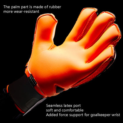 Skorter | Ailsports ST5511 1 Pair Goalkeeper Thicken Latex Fingers Protection Gloves, Size: 8(Red)