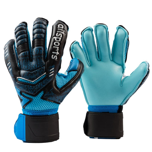 Skorter | Ailsports ST5511 1 Pair Goalkeeper Thicken Latex Fingers Protection Gloves, Size: 10(Blue)
