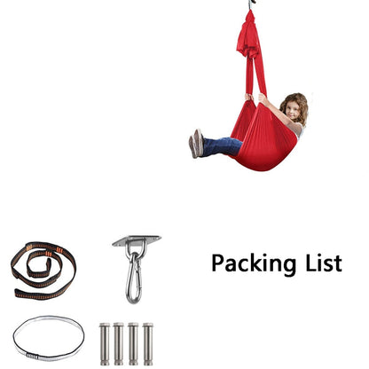 Skorter | Kids Elastic Hammock Indoor Outdoor Swing, Size: 1.5x2.8m (Black)