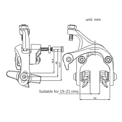 Skorter | Meroca Bicycle Aluminum Alloy C Brake, Color: Black Front+Rear