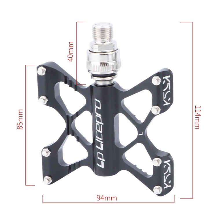 Skorter | LP LitePro K5 Folding Bkie Aluminum Alloy Bearin Pedals(Black)