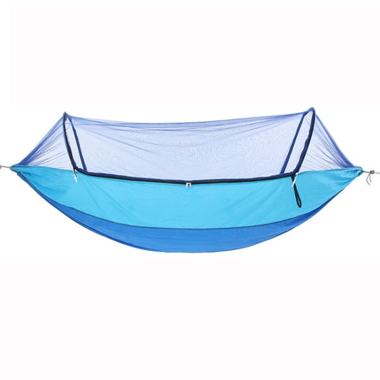 Skorter | Outdoor Camping Anti-Mosquito Quick-Opening Hammock, Spec: Double (Blue+Sky Blue)