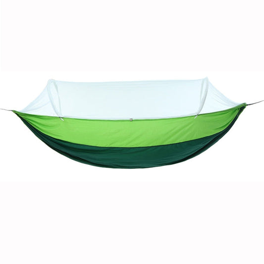 Skorter | Outdoor Camping Anti-Mosquito Quick-Opening Hammock, Spec: Double (Fruit Green+Ink Green)