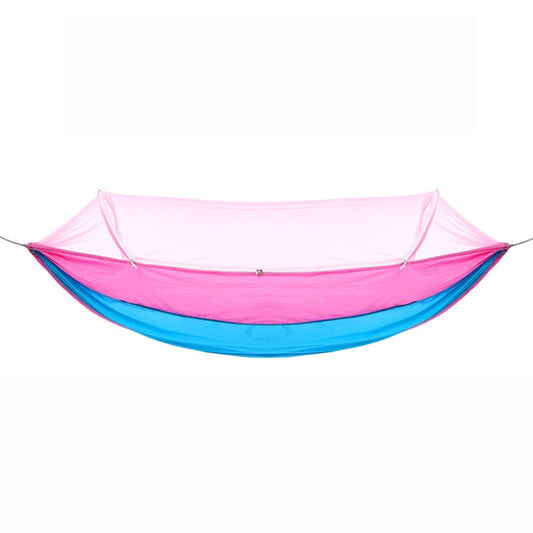 Skorter | Outdoor Camping Anti-Mosquito Quick-Opening Hammock, Spec: Double (Pink+Sky Blue)