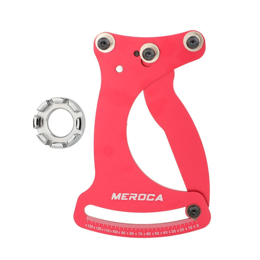 Skorter | MEROCA Bicycle Ring Calibration Tool Spoke Tension Tube Wheel Set Steel Wire, Color: Red+Wrench