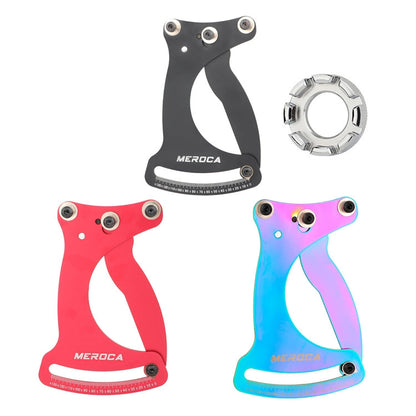 Skorter | MEROCA Bicycle Ring Calibration Tool Spoke Tension Tube Wheel Set Steel Wire, Color: Red+Wrench