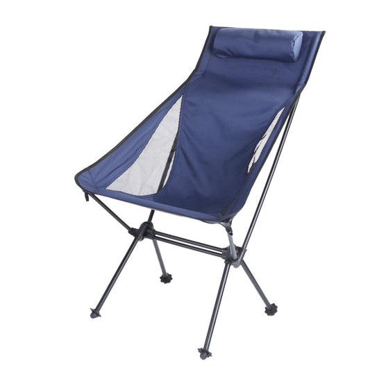 Skorter | Outdoor Camping Aluminum Alloy Portable Folding Beach Chair, Colour: Without Pocket (Blue Gray)