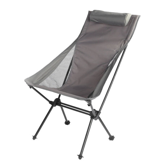 Skorter | Outdoor Camping Aluminum Alloy Portable Folding Beach Chair, Colour: Without Pocket (Dark Gray)