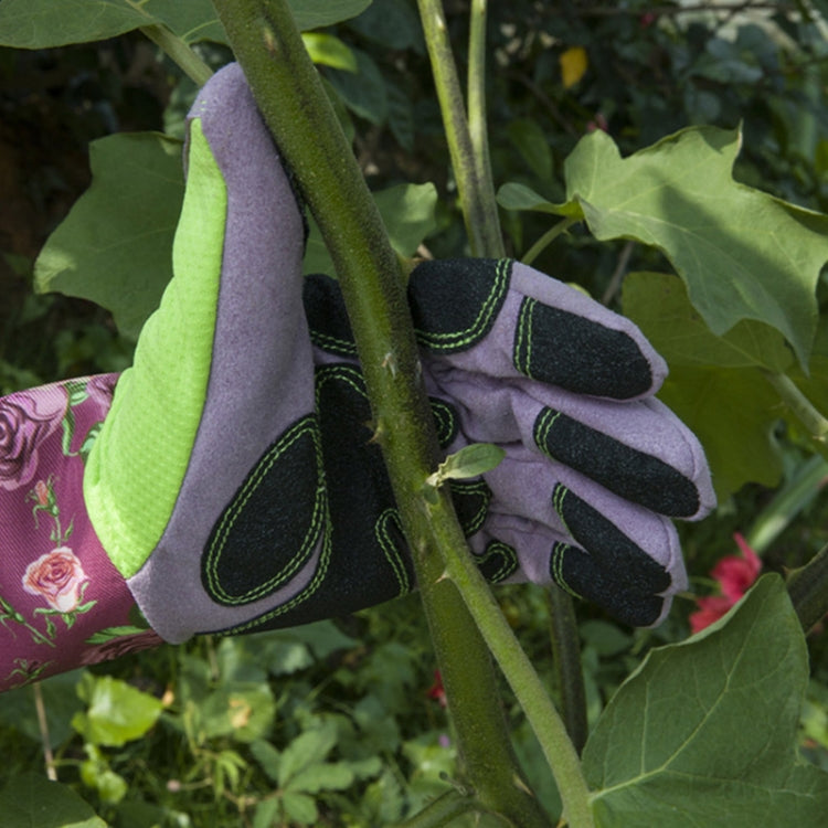 Skorter | Gardening Stab Resistant Print Sleeve Wrist Extended Gloves(Green)