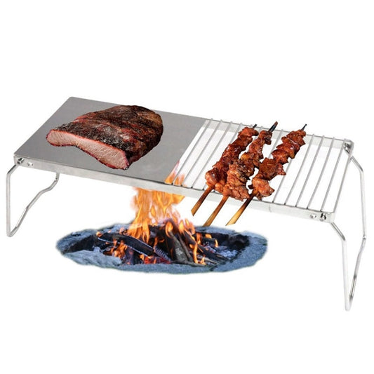 Skorter | Outdoor Camping Convenient Folding Stainless Steel Barbecue Stand