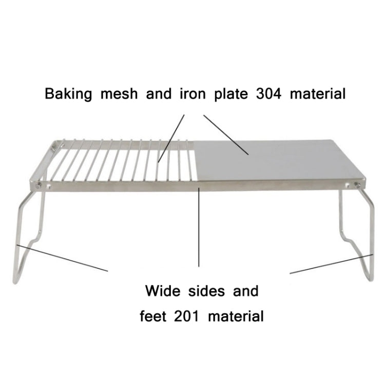 Skorter | Outdoor Camping Convenient Folding Stainless Steel Barbecue Stand