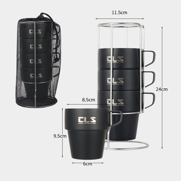 Skorter | CLS 4 in 1 Outdoor 304 Stainless Steel Camping Cup(300ml)