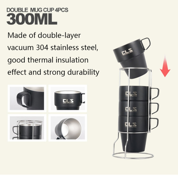 Skorter | CLS 4 in 1 Outdoor 304 Stainless Steel Camping Cup(300ml)