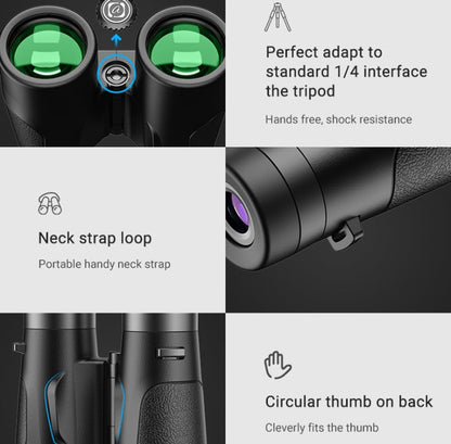 Skorter | APEXEL 10x42 Fixed Focus Binoculars  Autofocus Telescope(Black)