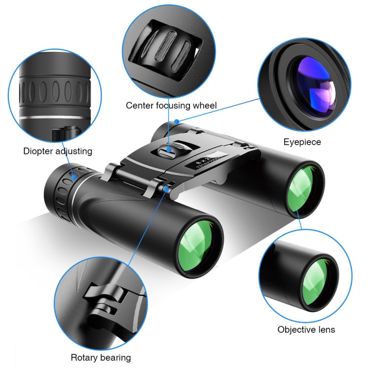 Skorter | APEXEL 8 x 21 Zoom Binoculars Telephoto 3000m Long Distance Foldable HD Mini Telescope(Black)