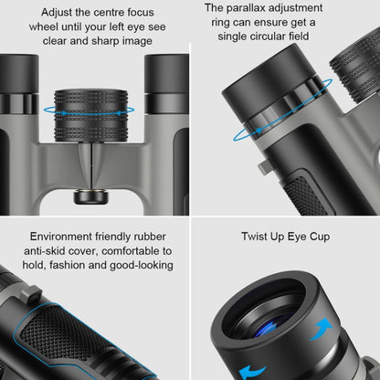 Skorter | APEXEL 10 x 25 Binoculars  BAK4 Prism Zoom Telescope for Bird-watching Hunting Hiking(Black)