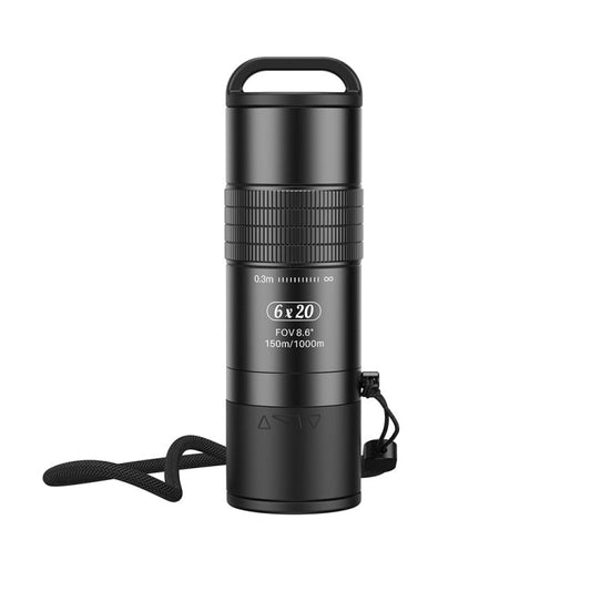 Skorter | APEXEL 6X 0.3m Closest Focus Telescope Optics Lens Monocular for All Smartphones(Black)
