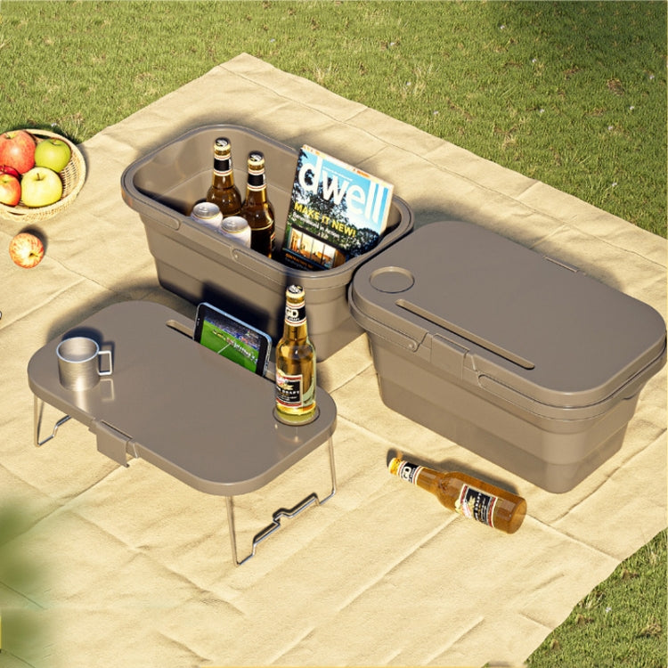 Skorter | Camping Water Carry Basket Picnic Basket Outdoor Folding Box Can Be Used As Table(Random Color)