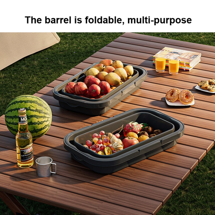 Skorter | Camping Water Carry Basket Picnic Basket Outdoor Folding Box Can Be Used As Table(Random Color)