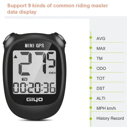 Skorter | GIYO M3 LCD Display Bike GPS Cycling Computer Wireless Road Bicycle Stopwatch Velocimeter(Black)