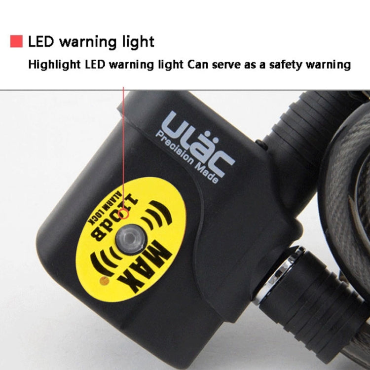 Skorter | ULAC AL-3P Bicycle Alarm Cable Lock Mountain Bike Lock Cycling Supplies