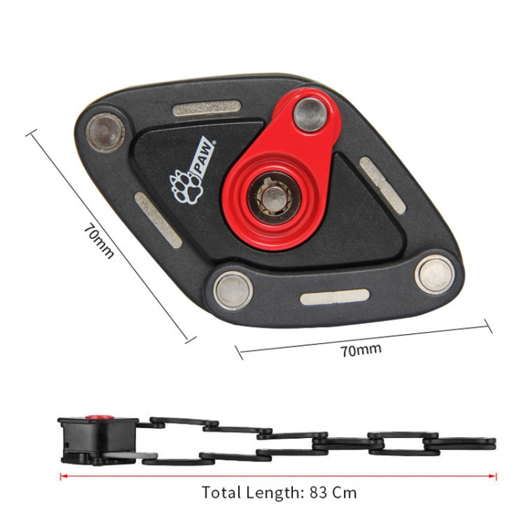 Skorter | PAW Foldable Bike Lock Anti-theft Bicycle Lock Heavy Duty Chain Cable Padlock(Black)