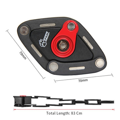 Skorter | PAW Foldable Bike Lock Anti-theft Bicycle Lock Heavy Duty Chain Cable Padlock(Black)