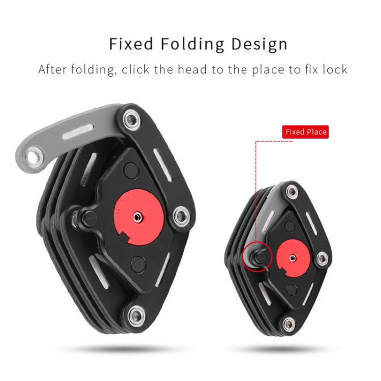 Skorter | PAW Foldable Bike Lock Anti-theft Bicycle Lock Heavy Duty Chain Cable Padlock(Black)